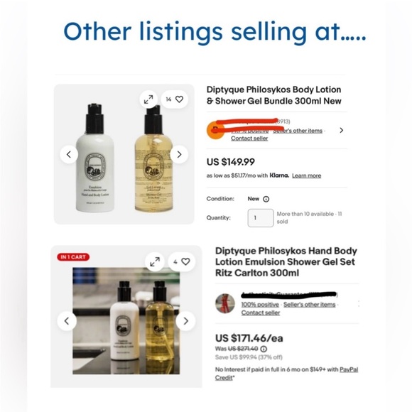 DIPTYQUE PHILOSYKOS Gel + & Lotion Set 10.14oz - Picture 6 of 11